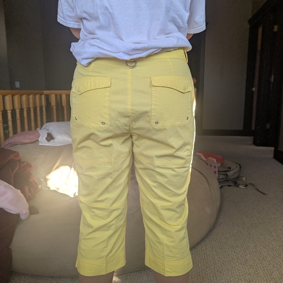 Lauren Active capri pants- bright yellow Size 14 - Picture 7 of 8